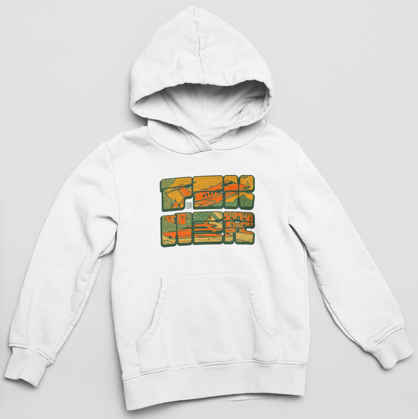 Sárga FCK NER - kapucnis pulóver