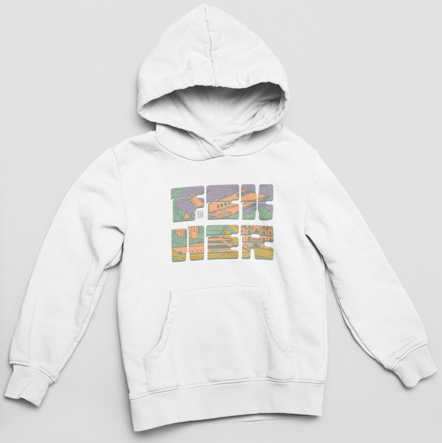 Lila FCK NER - kapucnis pulóver