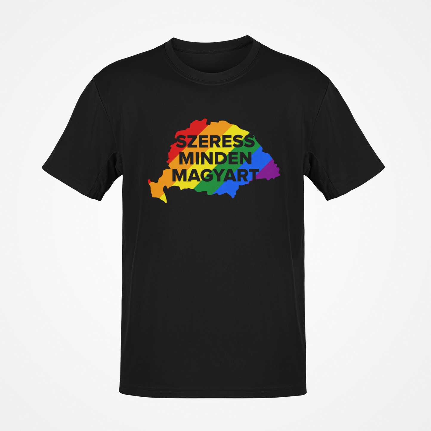 Fekete Szeress minden magyart póló