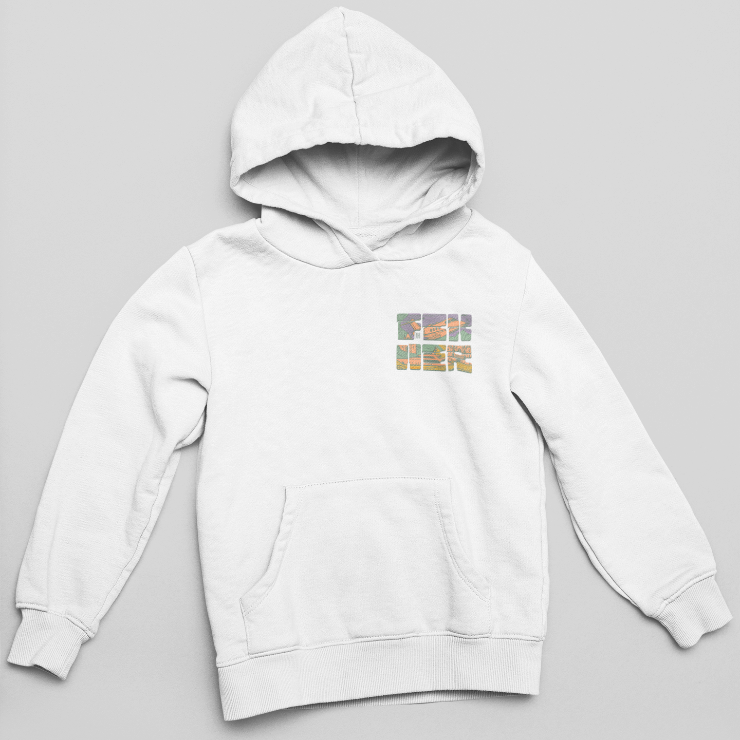 Lila FCK NER mellkaslogó- kapucnis pulóver