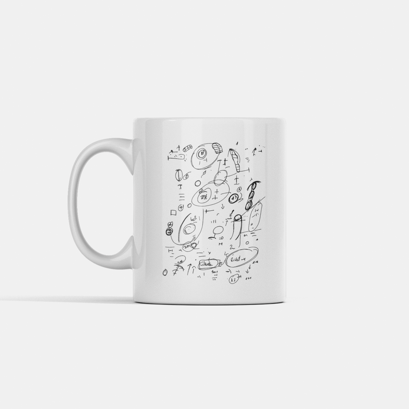 Kézzel rajzolt jövő bögre