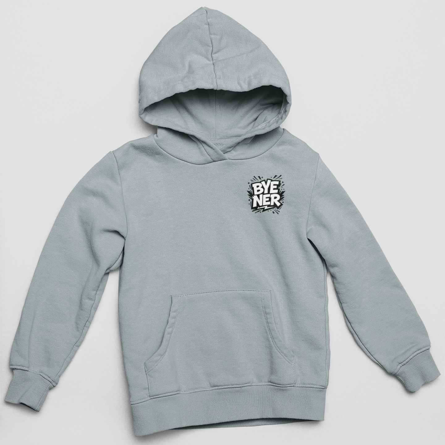 BYE NER mellkaslogó - unisex kapucnis pulóver