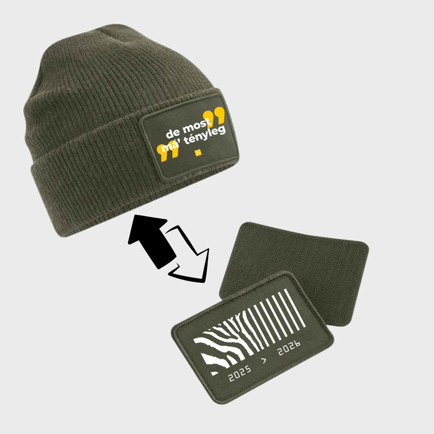 Cserélhető tépőzáras minta sapkához