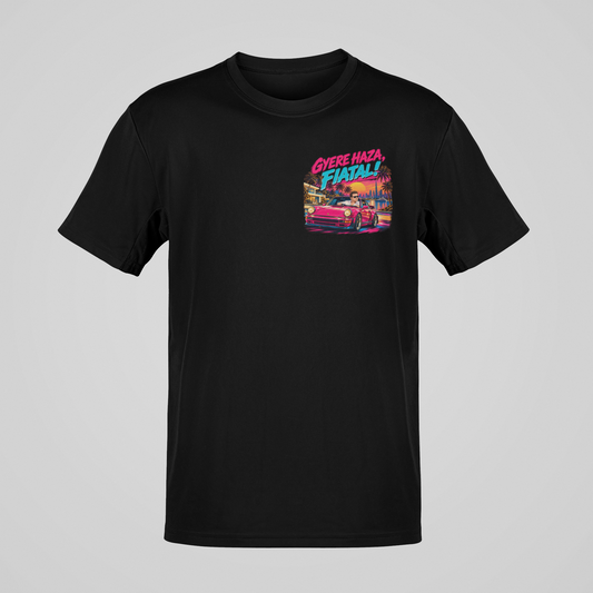 Gyere haza fiatal mellkas logó -  unisex póló