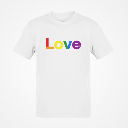 Fehér Pride LOVE póló