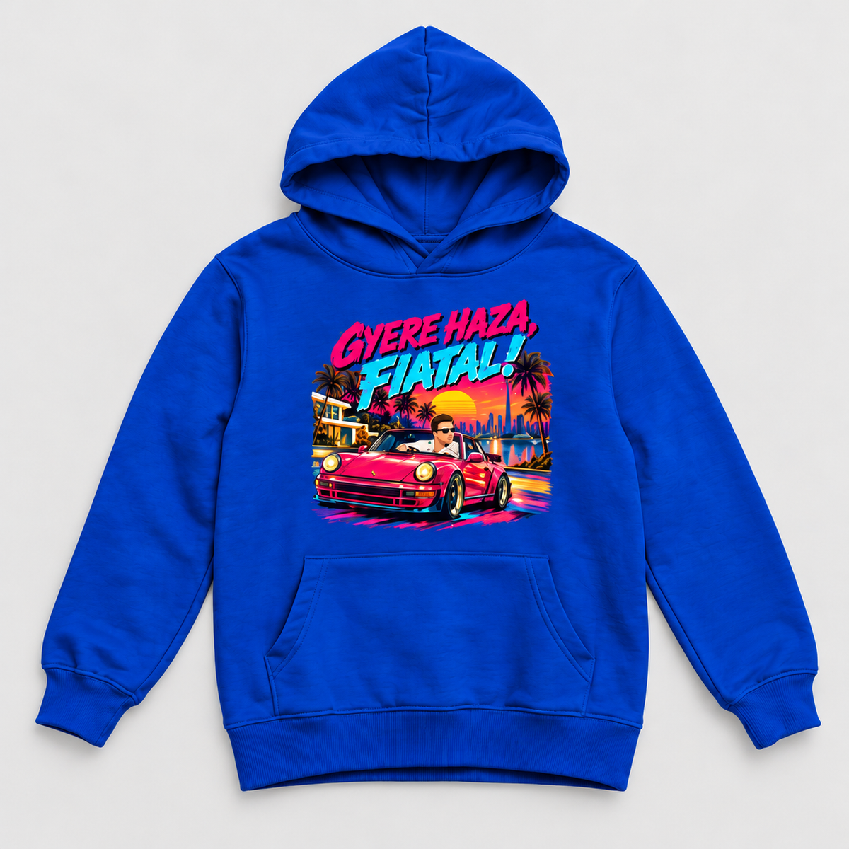 Gyere haza fiatal - unisex kapucnis pulóver