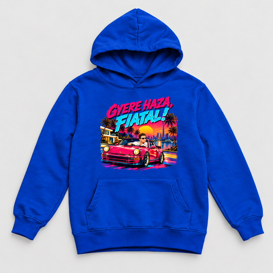 Gyere haza fiatal - unisex kapucnis pulóver