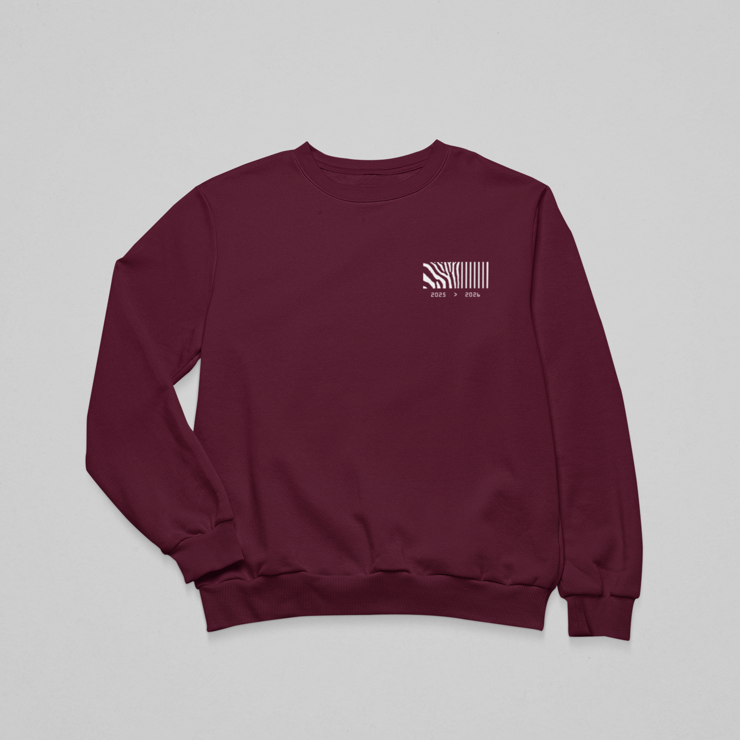 Vonalkód mellkaslogó - környakas unisex pulóver