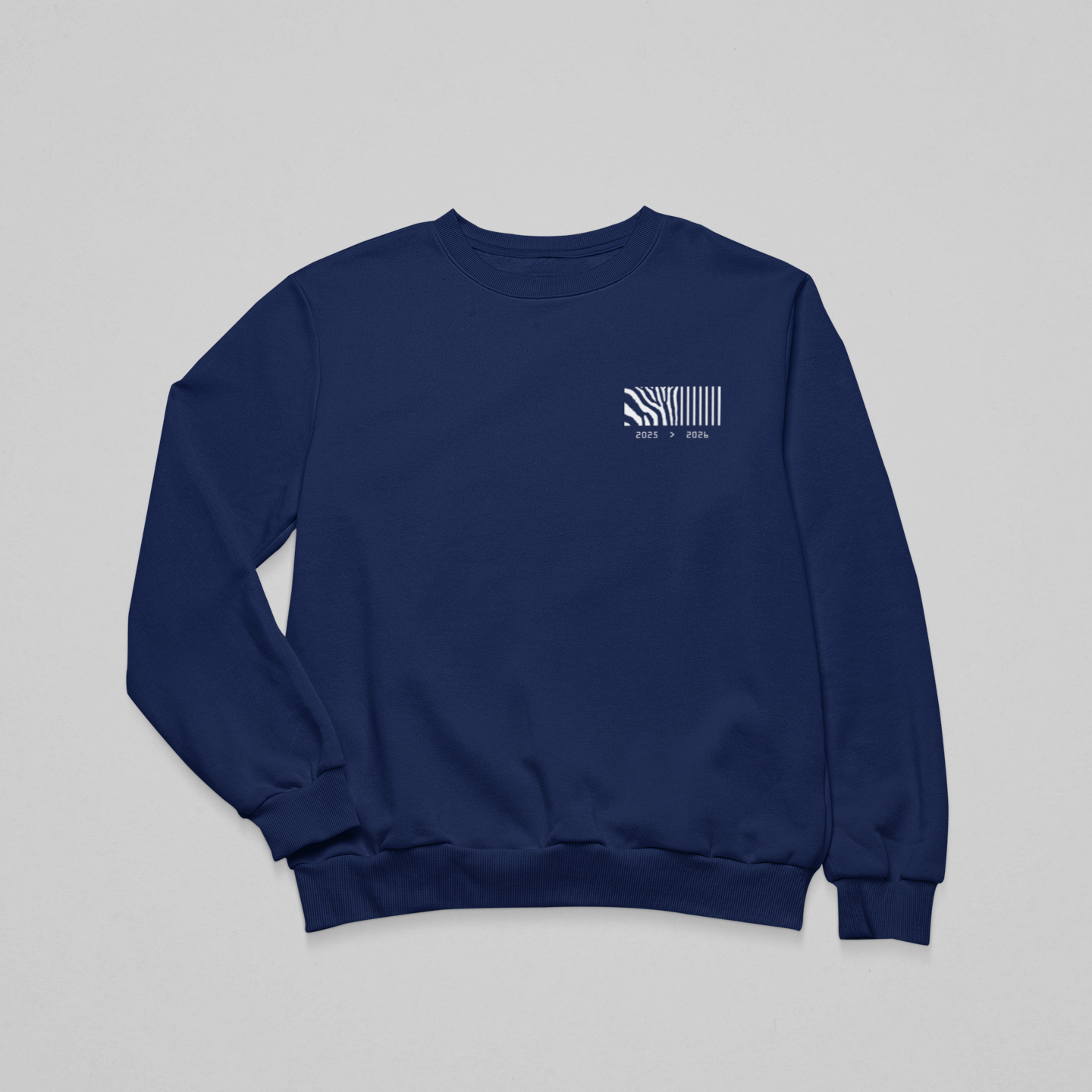 Vonalkód mellkaslogó - környakas unisex pulóver