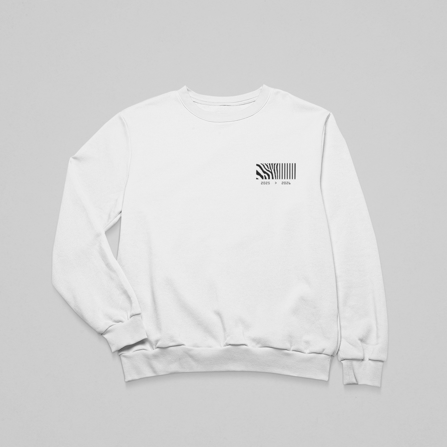 Vonalkód mellkaslogó - környakas unisex pulóver