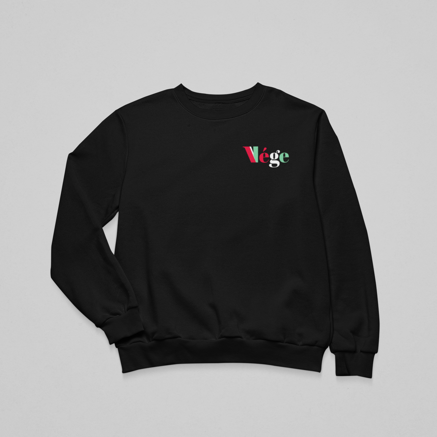 VÉGE HUN mellkas logó- környakas unisex pulóver