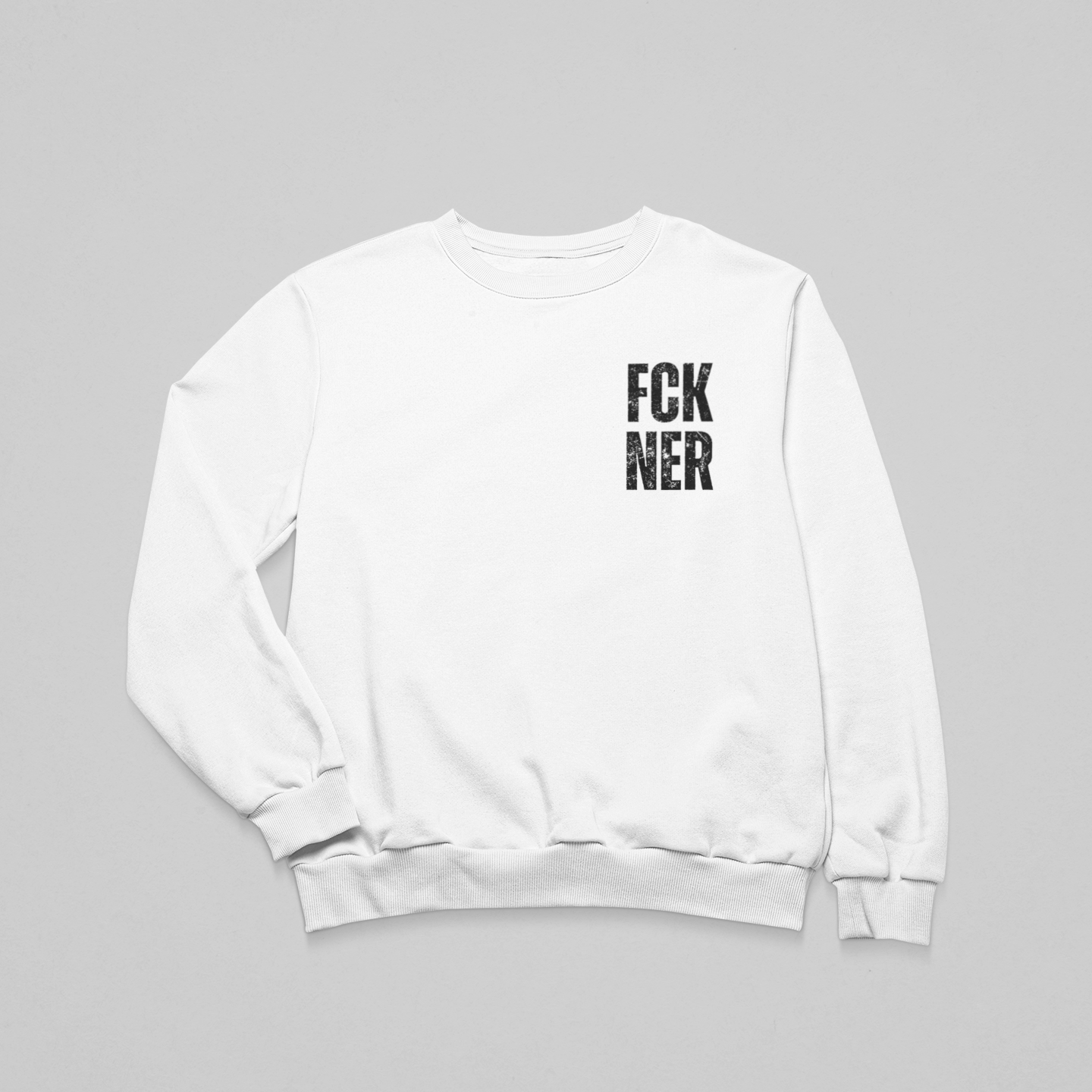 Koptatott FCK NER mellkas - környakas unisex pulóver