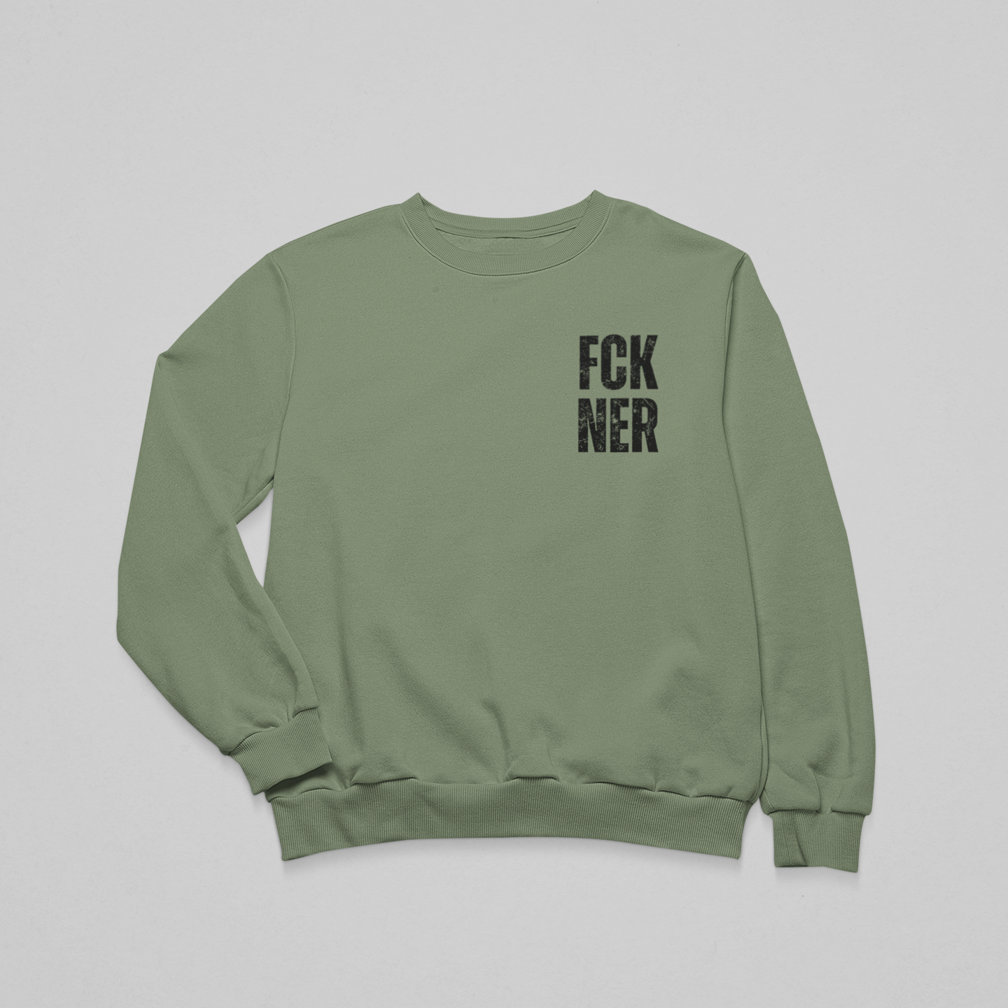 Koptatott FCK NER mellkas - környakas unisex pulóver