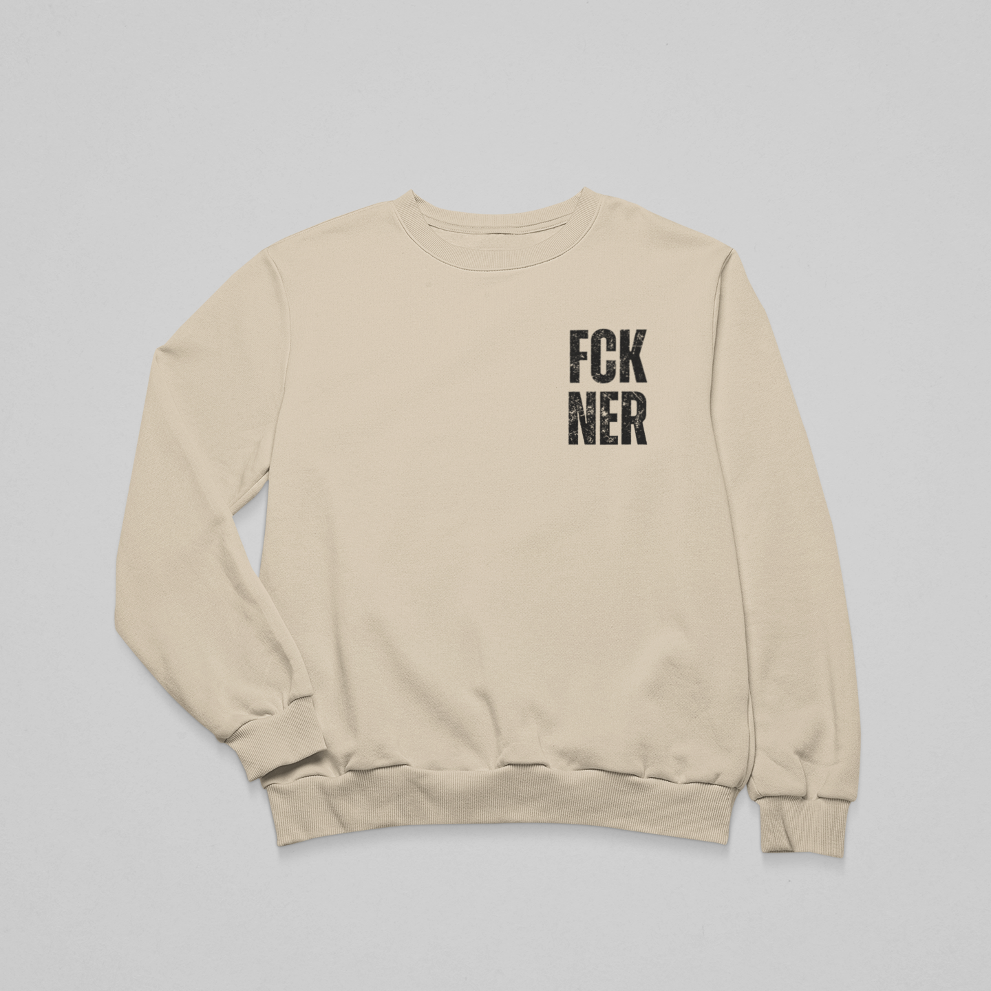 Koptatott FCK NER mellkas - környakas unisex pulóver