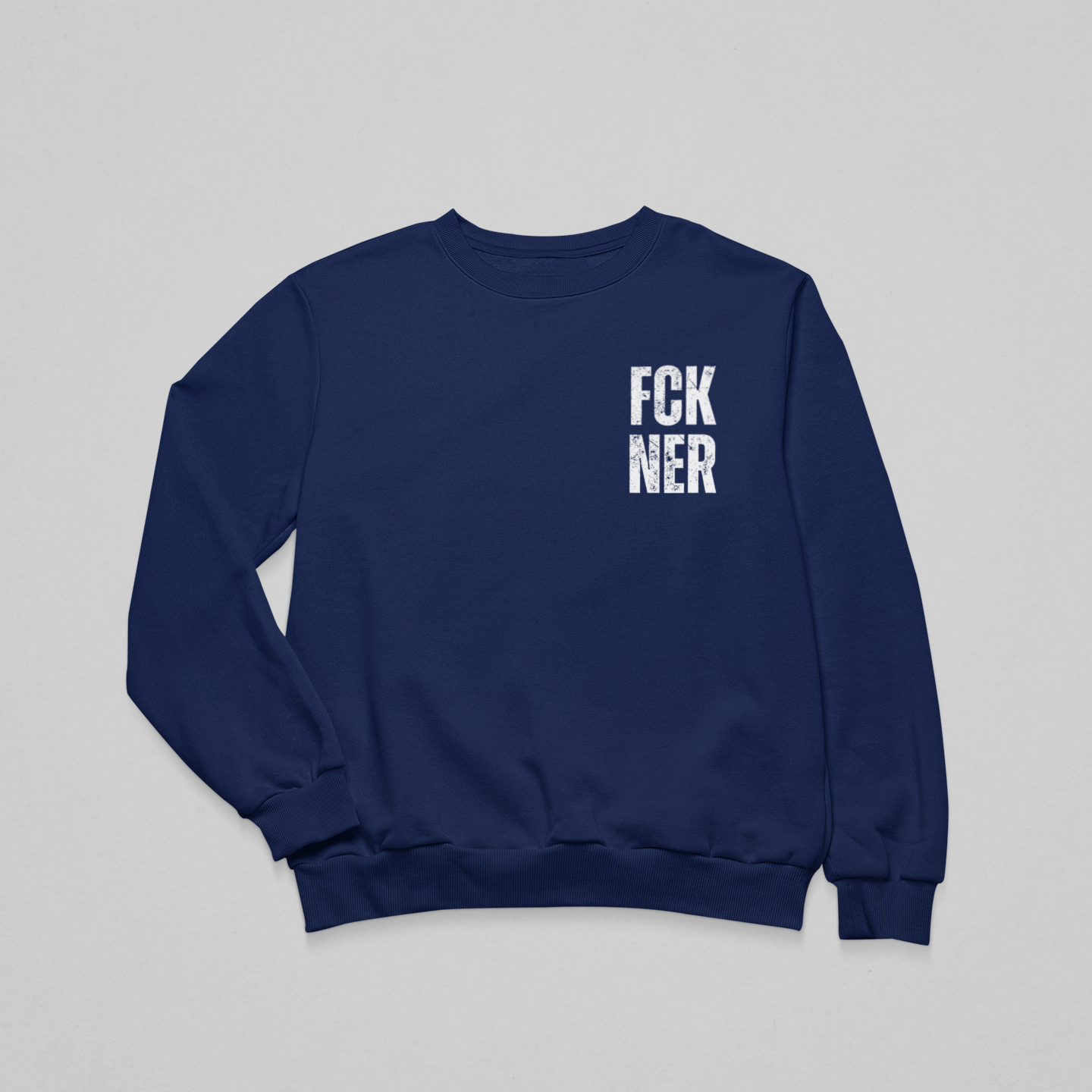 Koptatott FCK NER mellkas - környakas unisex pulóver