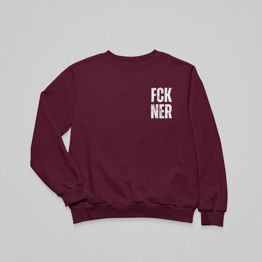 Koptatott FCK NER mellkas - környakas unisex pulóver