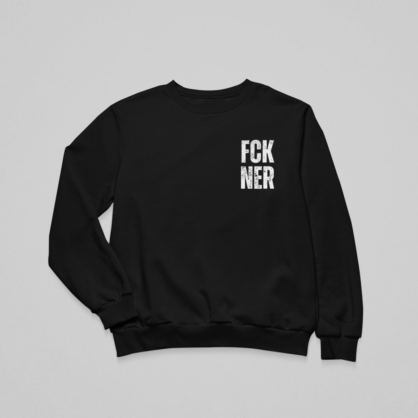 Koptatott FCK NER mellkas - környakas unisex pulóver