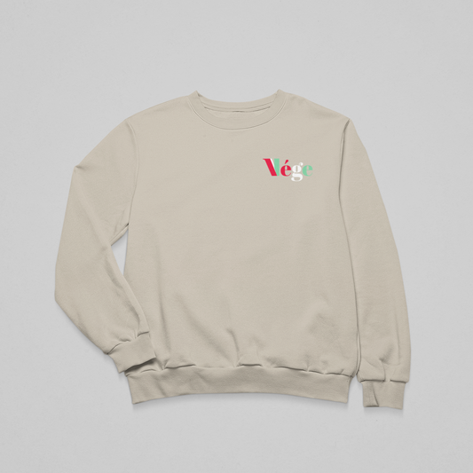 VÉGE HUN mellkas logó- környakas unisex pulóver