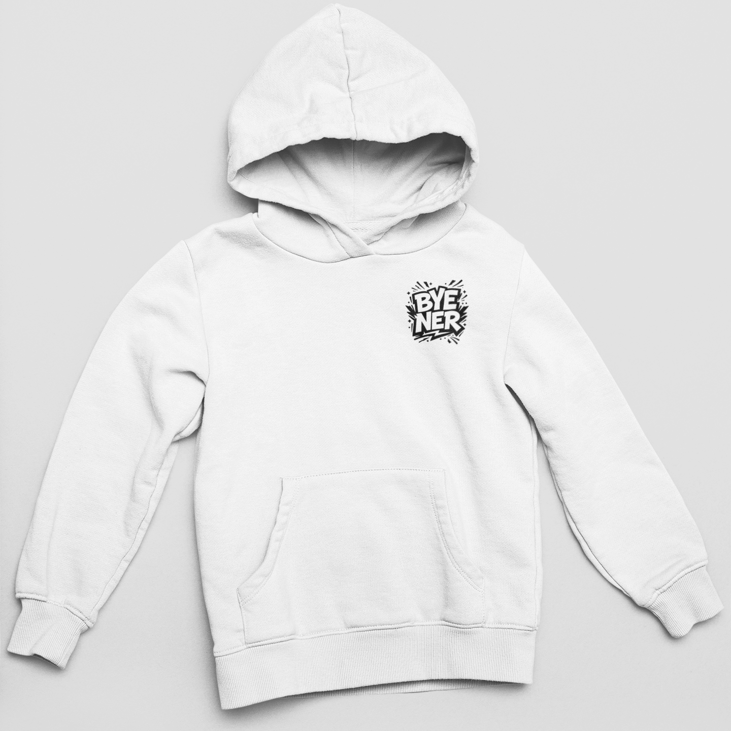 BYE NER mellkaslogó - unisex kapucnis pulóver