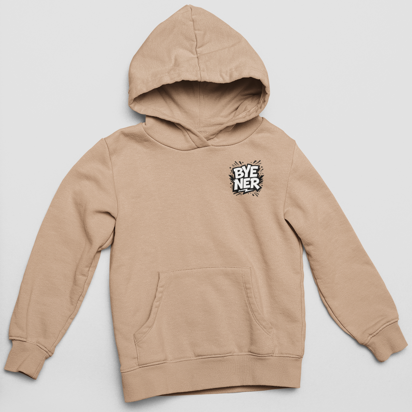 BYE NER mellkaslogó - unisex kapucnis pulóver