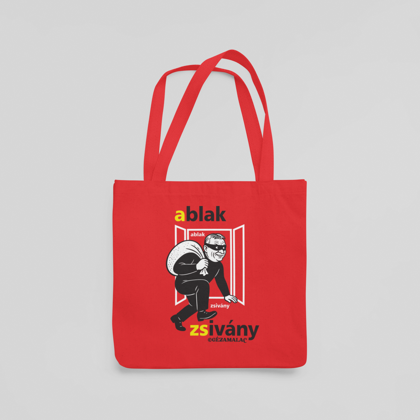 Ablak zsivány (Gézamalac) - vászontáska